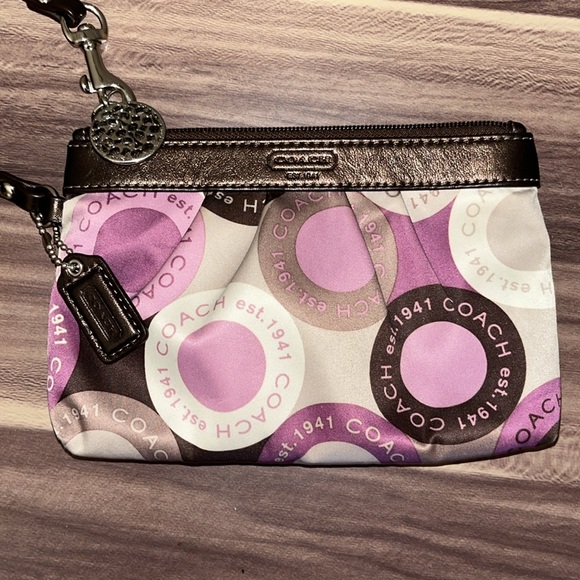 COACH OP ART PURPLE CLUTCH - Picture 5 of 11